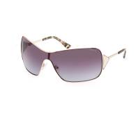 Lunettes De Soleil GUESS - Modèle GU7342, Monture Bleu Et Noir Acétate, Verres Gris, Protection UV 100%