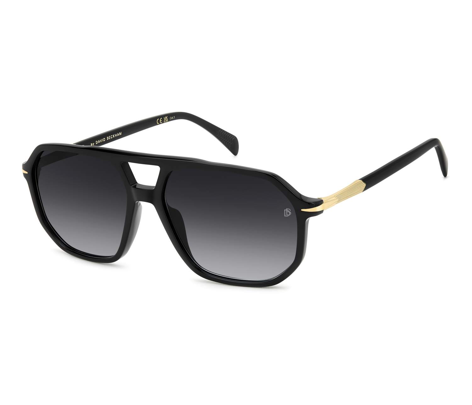 Lunettes de soleil David Beckham DB-1172-S 2M2/9O 59 16 NoirOr - 