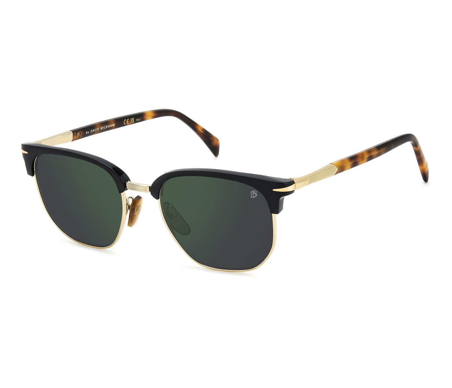 Lunettes de soleil David Beckham DB-1176-G-S XWY/MT 54 20 NoirOr - 