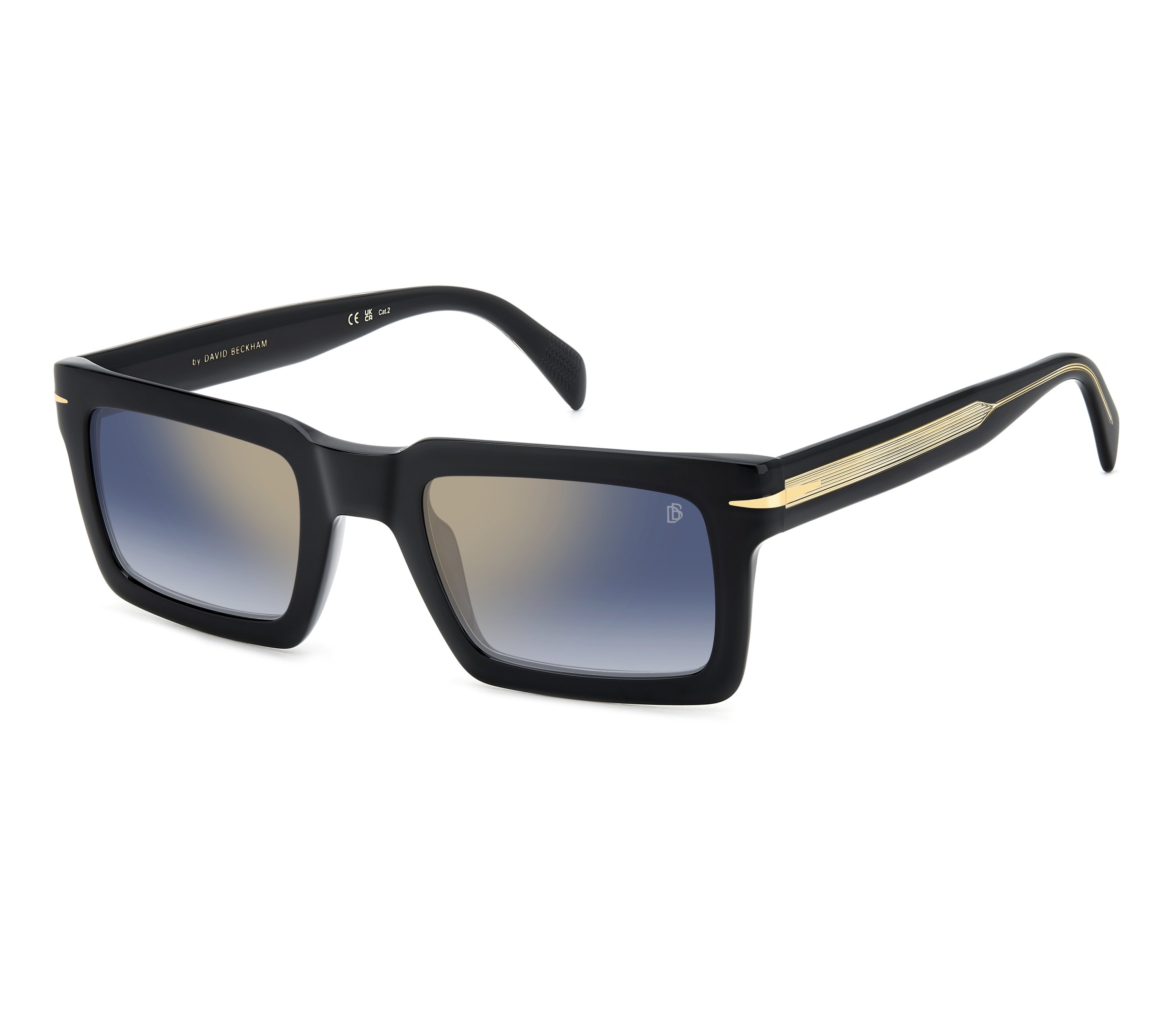 Lunettes de soleil David Beckham DB-7126-S 2M2/1V 51 23 NoirOr - 
