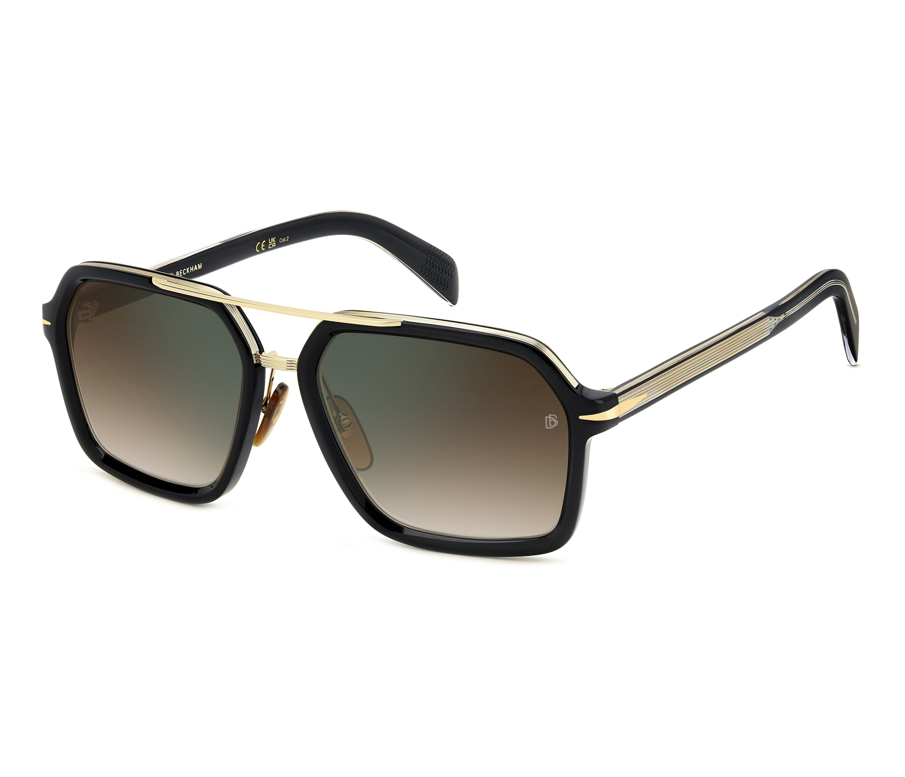 Lunettes de soleil David Beckham DB-7128-S 2M2/QY 58 18 NoirOr - 