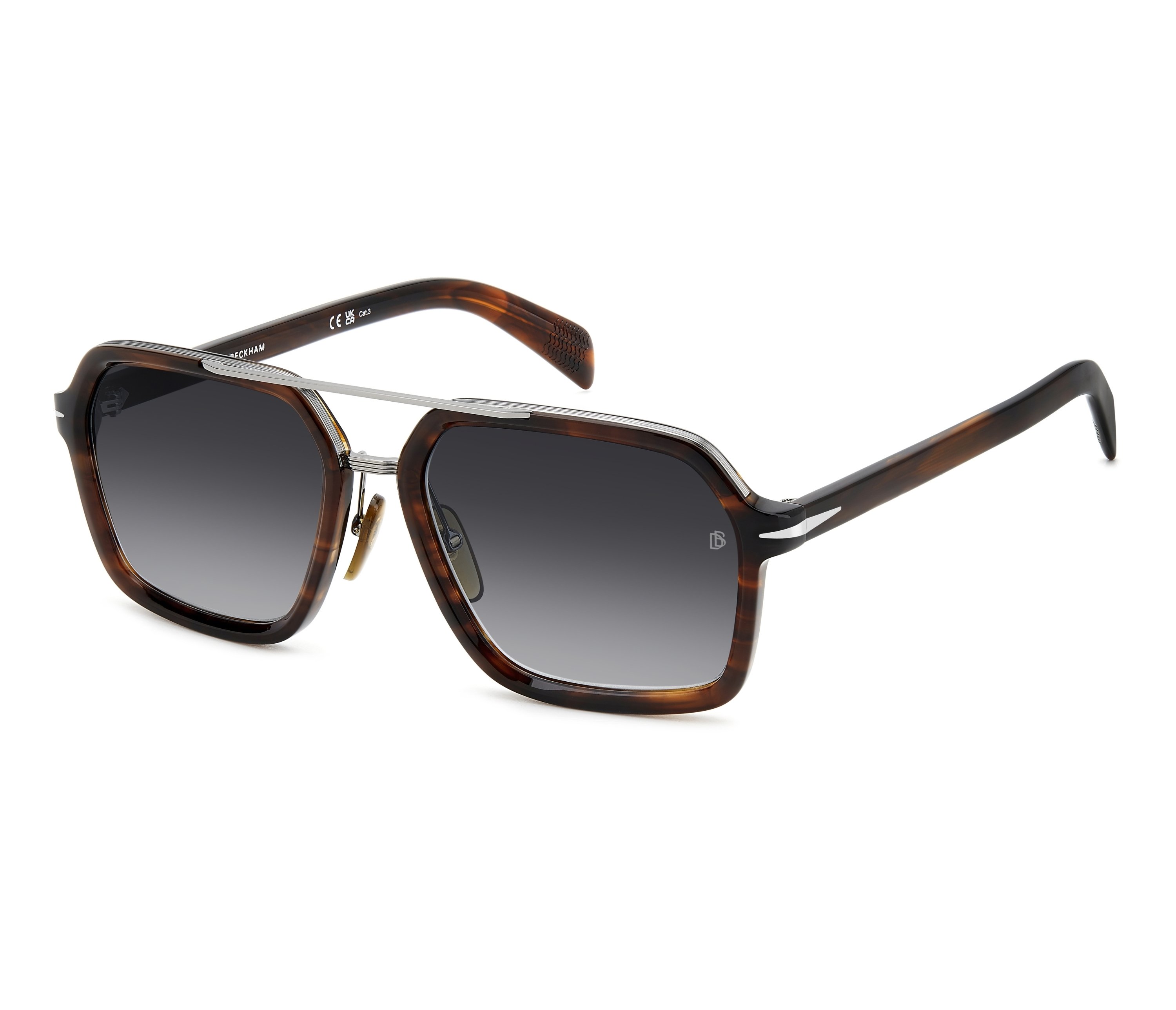 Lunettes de soleil David Beckham DB-7128-S 6C5/9O 58 18 MarronRuthénium - 