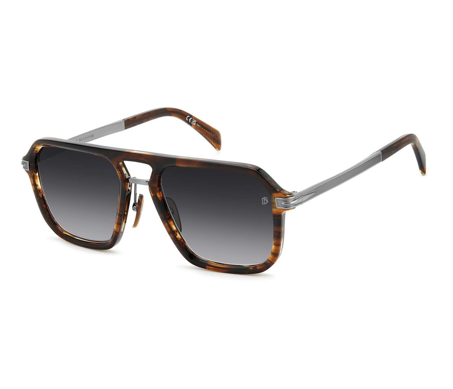Lunettes de soleil David Beckham DB-7136-S 6C5/9O 56 20 MarronRuthénium - 