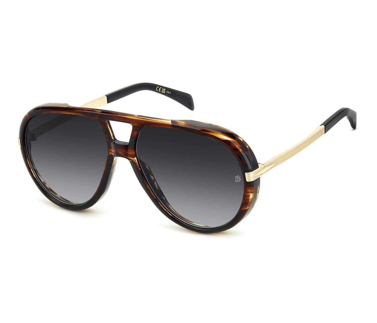 Lunettes de soleil David Beckham DB-99-VOYAGER HQZ/9O 61 15 MarronOr - 
