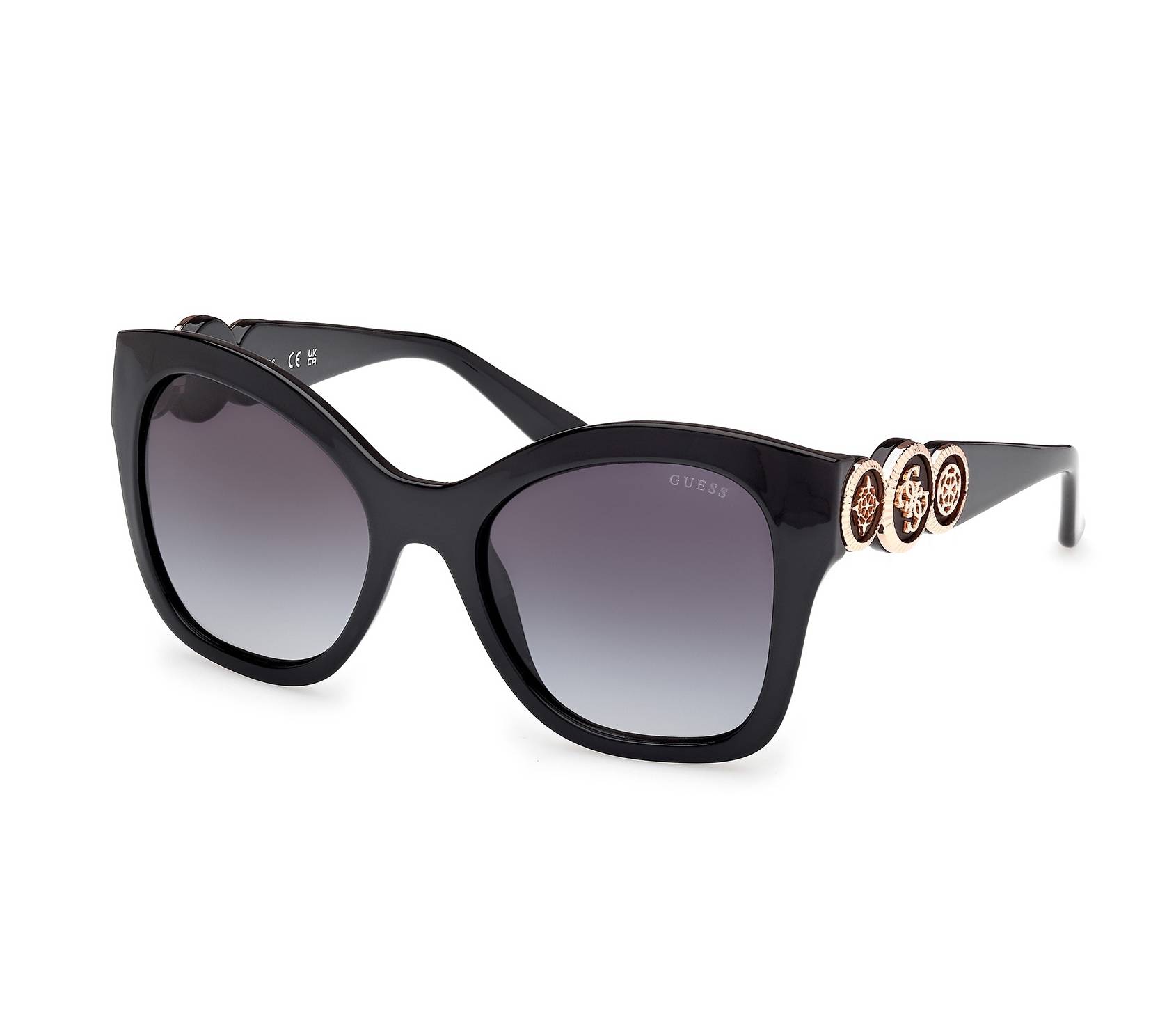 Lunettes de soleil Guess GU00197S 01B 55 20 NoirRose doré