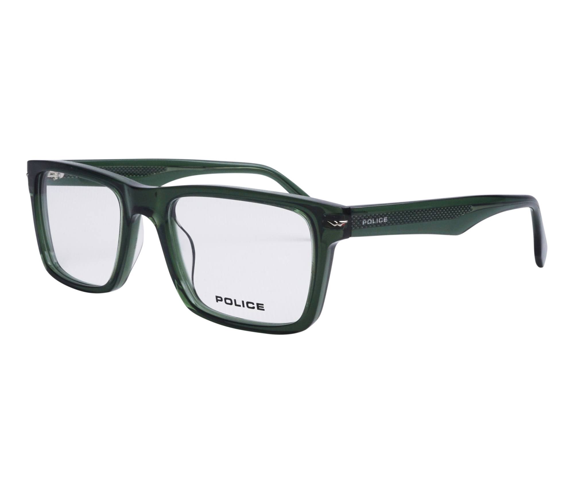Lunettes de vue Police VPLQ64 0M26 55 20 VertTransparent - 