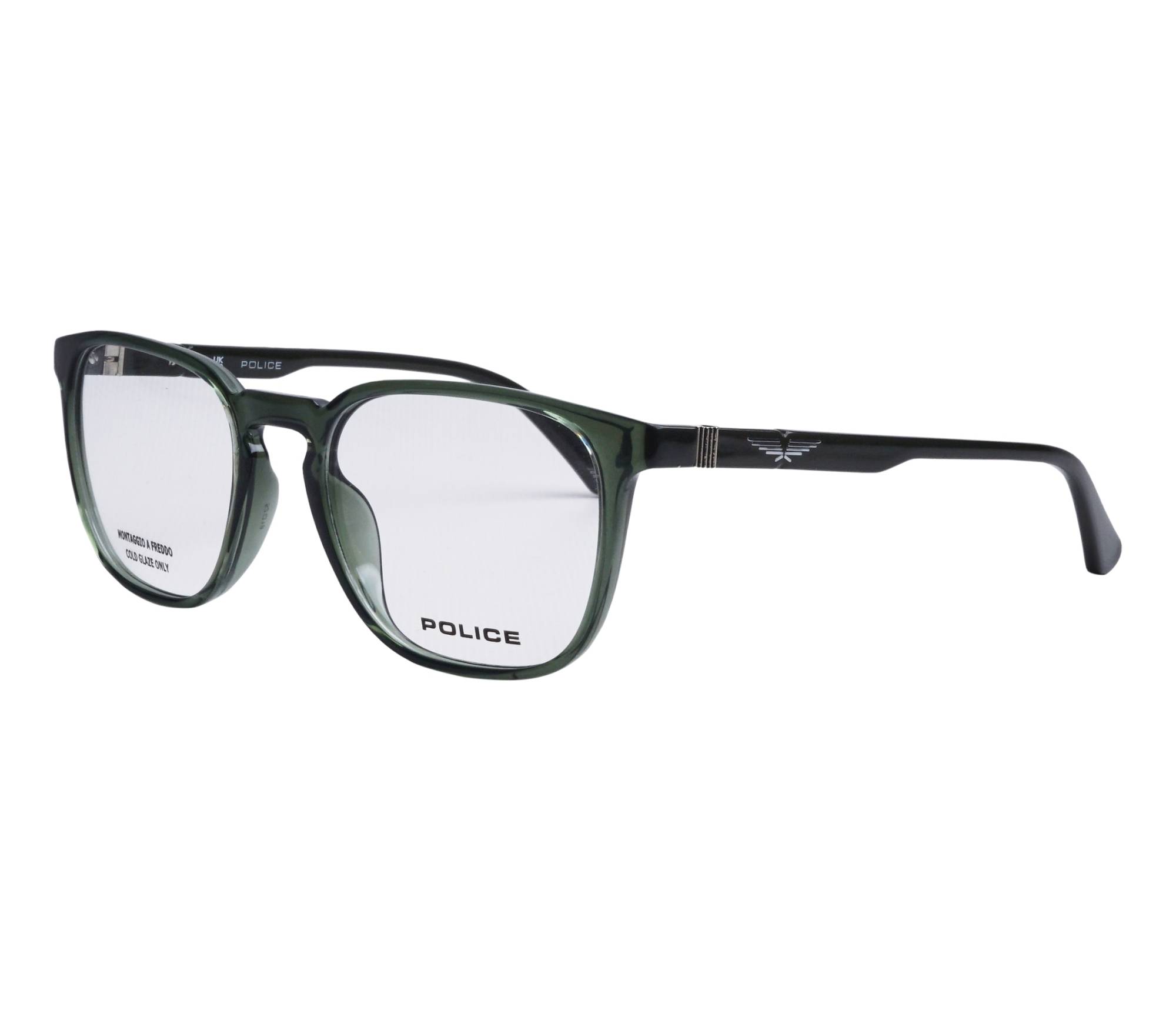 Lunettes de vue Police VPLQ67 0V51 52 19 VertTransparent - 