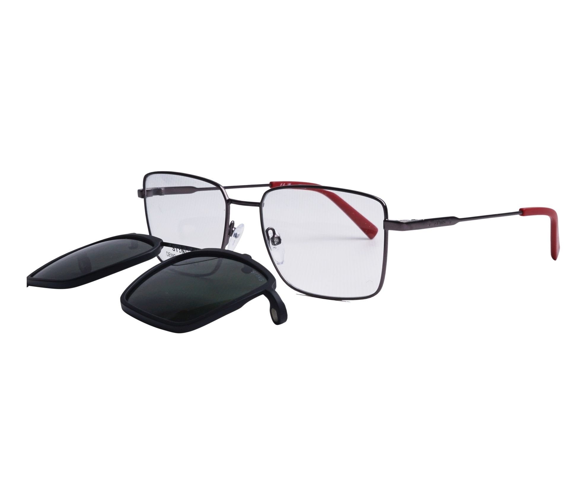Lunettes de vue Sting SST430 627P 54 17 GunmetalRouge - 