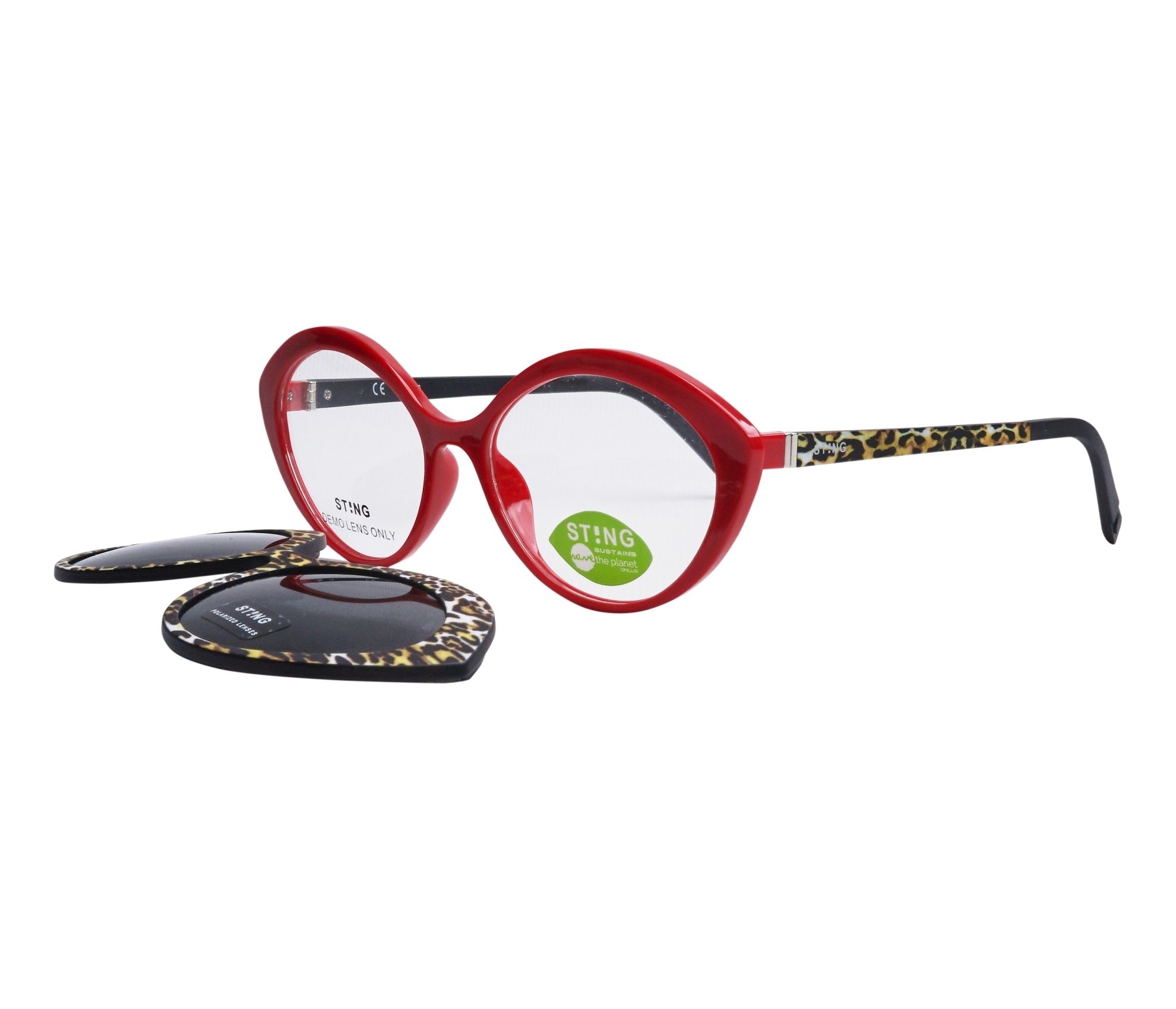 Lunettes de vue Sting SST378 U06P 53 16 RougeNoir - 
