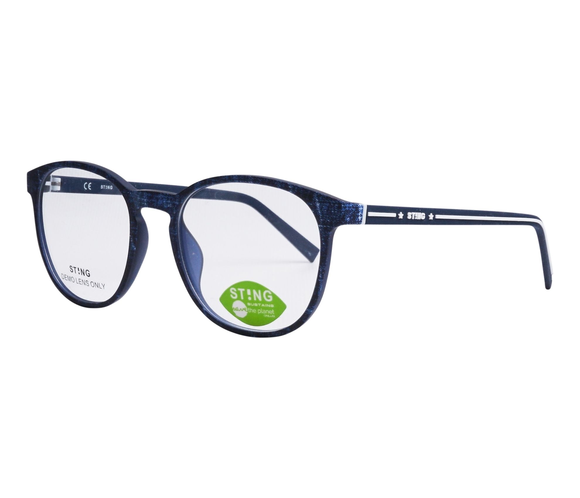 Lunettes de vue Sting SST455 JEBZ 52 19 BleuBlanc - 