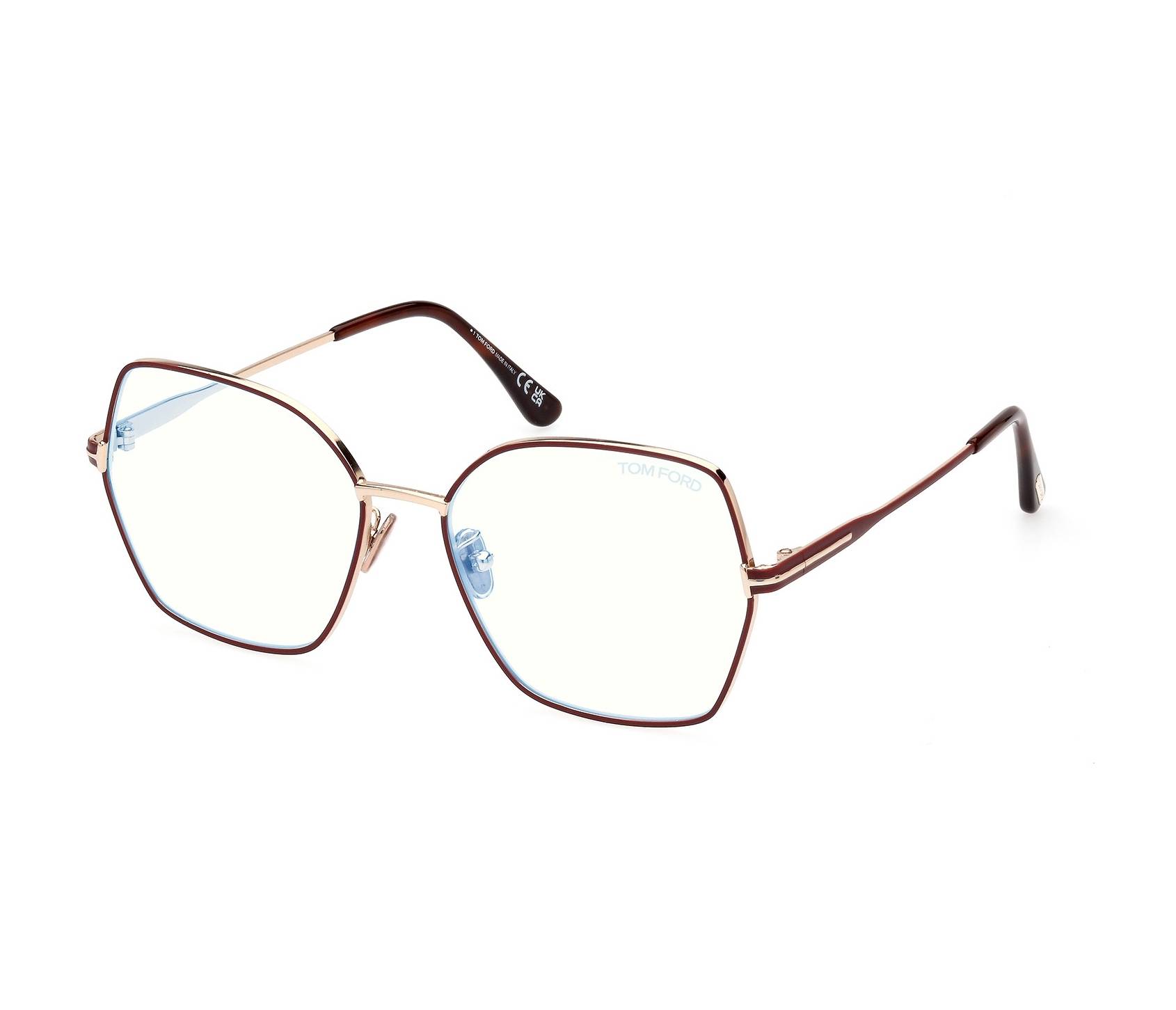 Lunettes de vue Tom Ford FT-5876-B/V 028 56 16 BordeauxOr - 