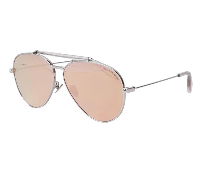 Lunettes de soleil Alexander McQueen AM-0057-S 005 62 12 ArgentCristal