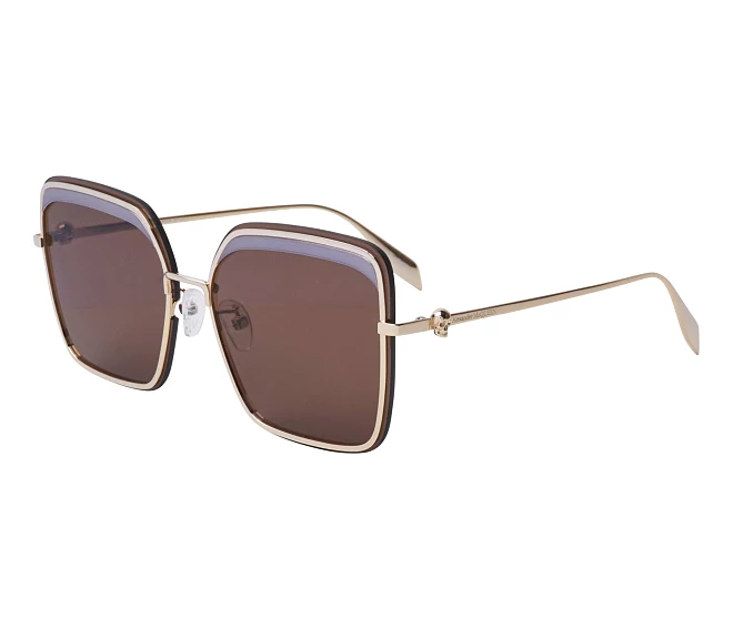 Lunettes de soleil Alexander McQueen AM-0222-SK 002 62 14 OrArgent