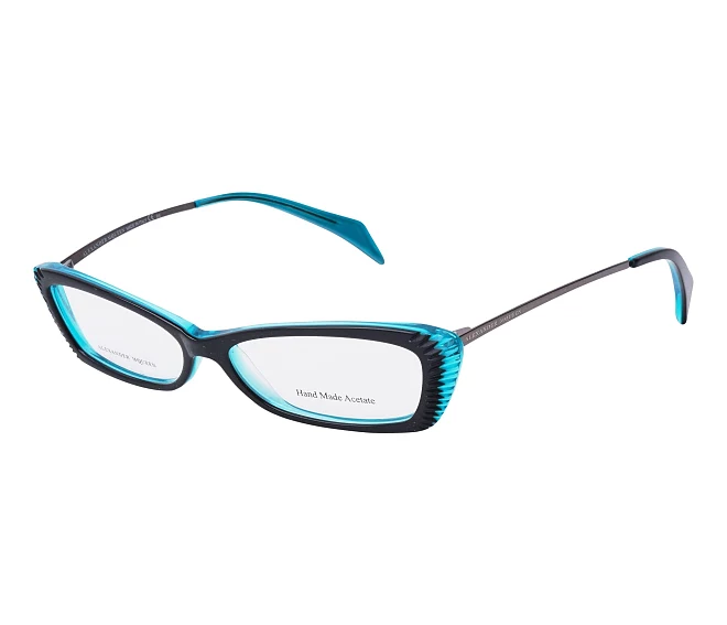 Lunettes de vue Alexander McQueen AMQ-4163 R2K 52 14 NoirTurquoise