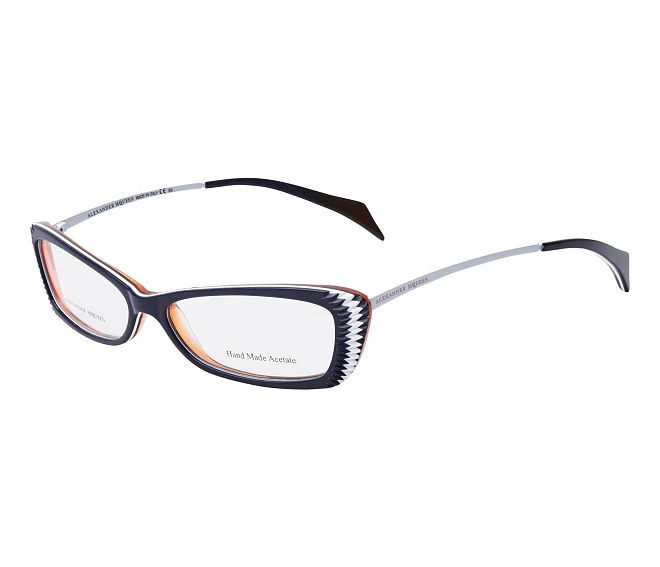 Lunettes de vue Alexander McQueen AMQ-4163 WOC 52 14 BleuBlanc