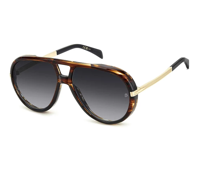 Lunettes de soleil David Beckham DB-99-VOYAGER HQZ/9O 61 15 MarronOr