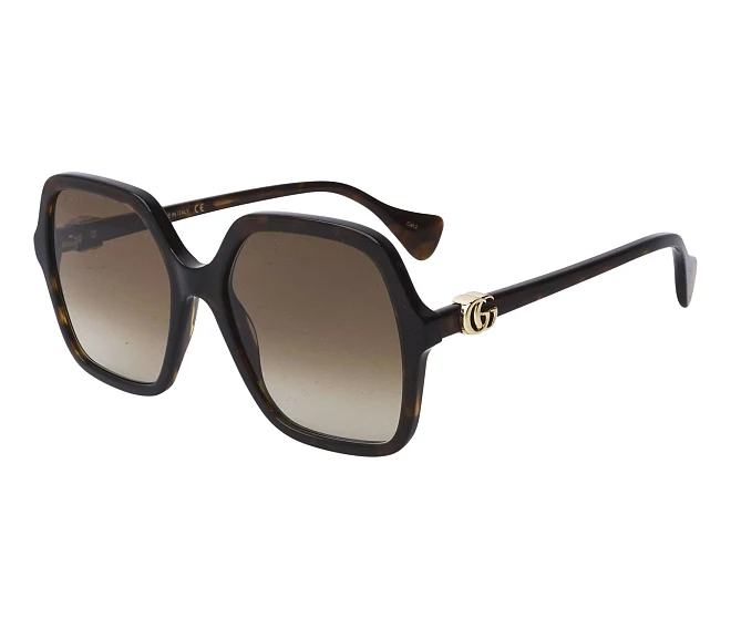 Lunettes de soleil Gucci GG1072S 002 56 19 Havane