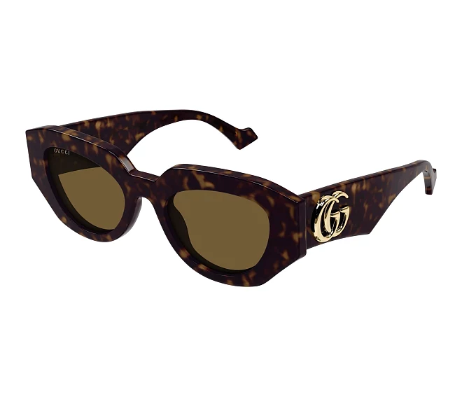 Lunettes de soleil Gucci GG1421S 002 51 20 Havane