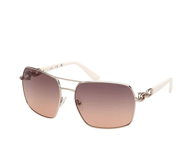 Lunettes de soleil Guess GU00159S 32B 63 17 ArgentBlanc cassé