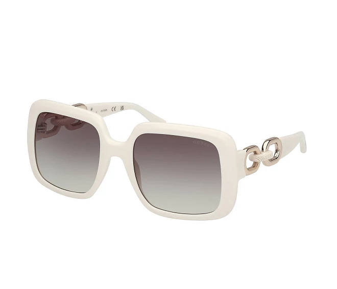 Lunettes de soleil Guess GU00161S 21P 56 21 Blanc casséOr