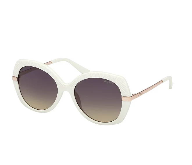 Lunettes de soleil Guess GU00215S 21B 55 18 Blanc casséOr