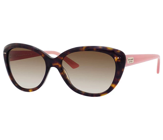 Lunettes de soleil Kate Spade angelique-s juhy6 55 16 HavaneRose