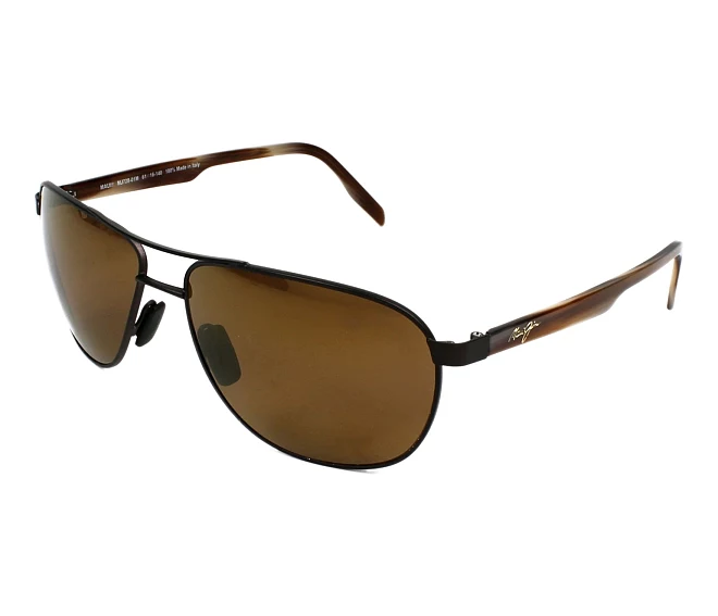 Lunettes de soleil Maui Jim H-728 01M 61 16 Marron