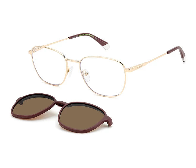 Lunettes de vue Polaroid PLD-6205-CS NOA/SP 55 18 Rose doré
