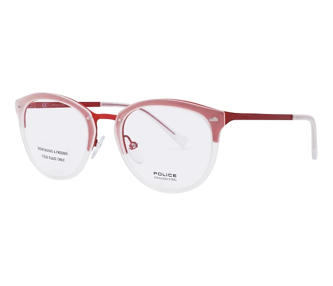 Lunettes de vue Police VPL283 07L2 50 21 TransparentRouge