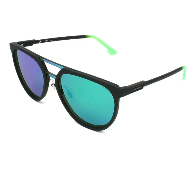 Lunettes de soleil Police SPL-586 1HCV 61 14 NoirVert
