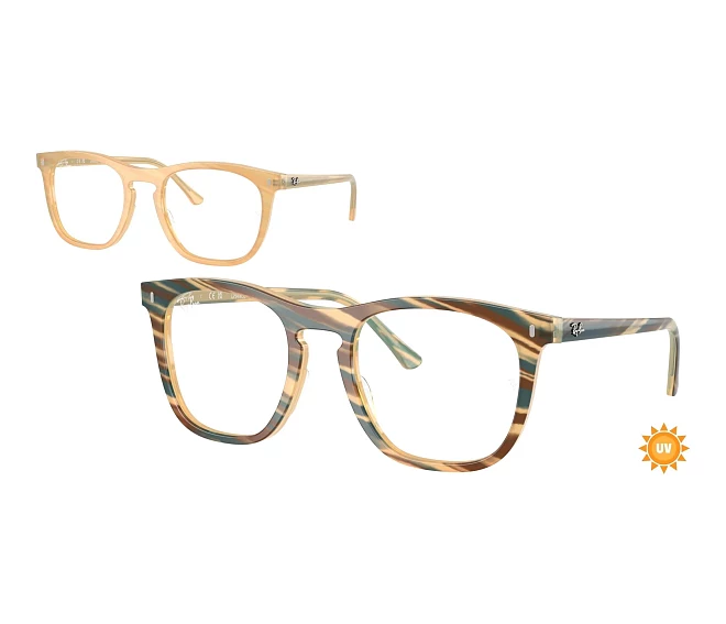 Lunettes de vue Ray-Ban RX2210V 8383 51 21 Marron