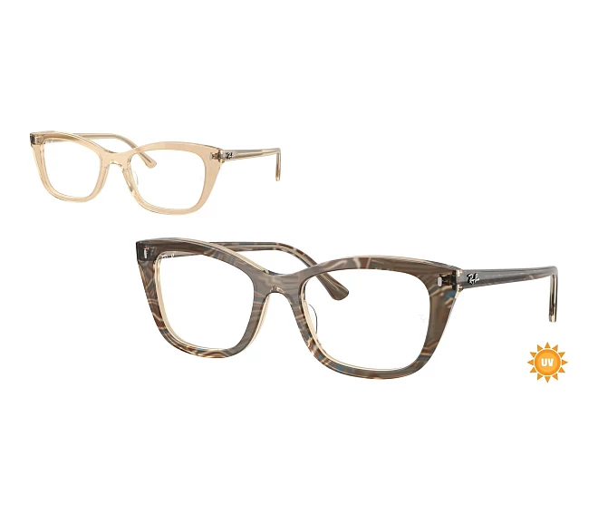 Lunettes de vue Ray-Ban RX5433 8294 50 19 Marron