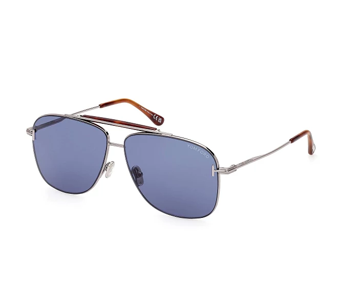 Lunettes de soleil Tom Ford FT-1017 14V 60 12 ArgentHavane