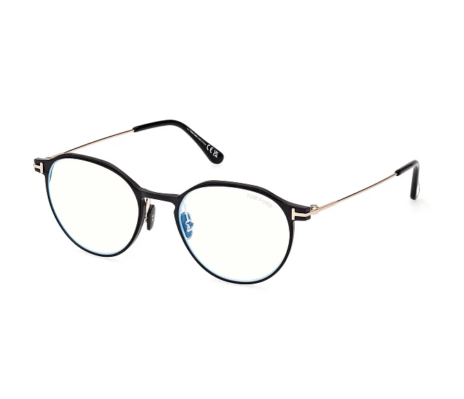 Lunettes de vue Tom Ford FT-5866-B/V 002 52 19 NoirOr
