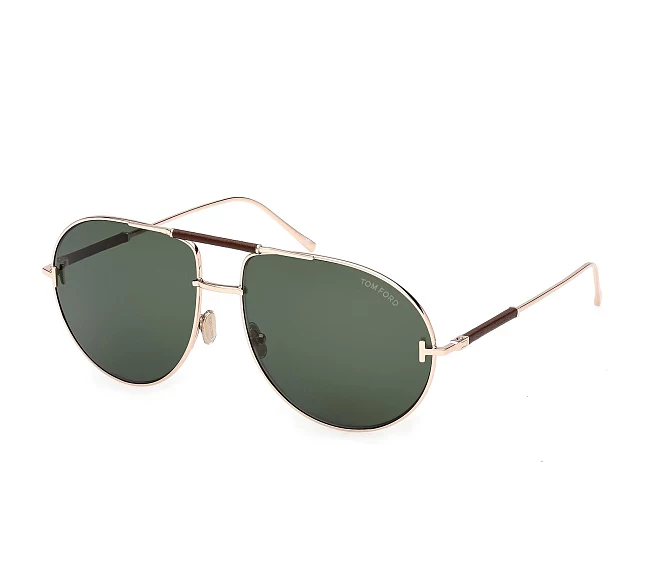 Lunettes de soleil Tom Ford FT1308S 28N 62 15 Rose doréMarron