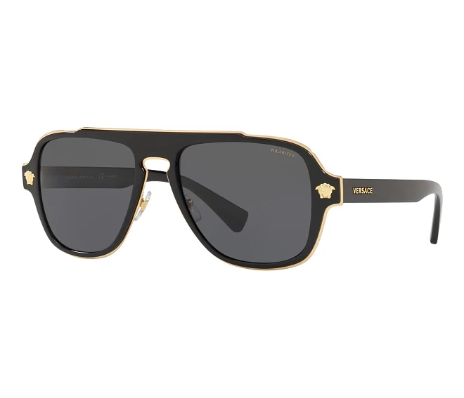 Lunettes de soleil Versace VE-2199 100281 56 18 NoirOr