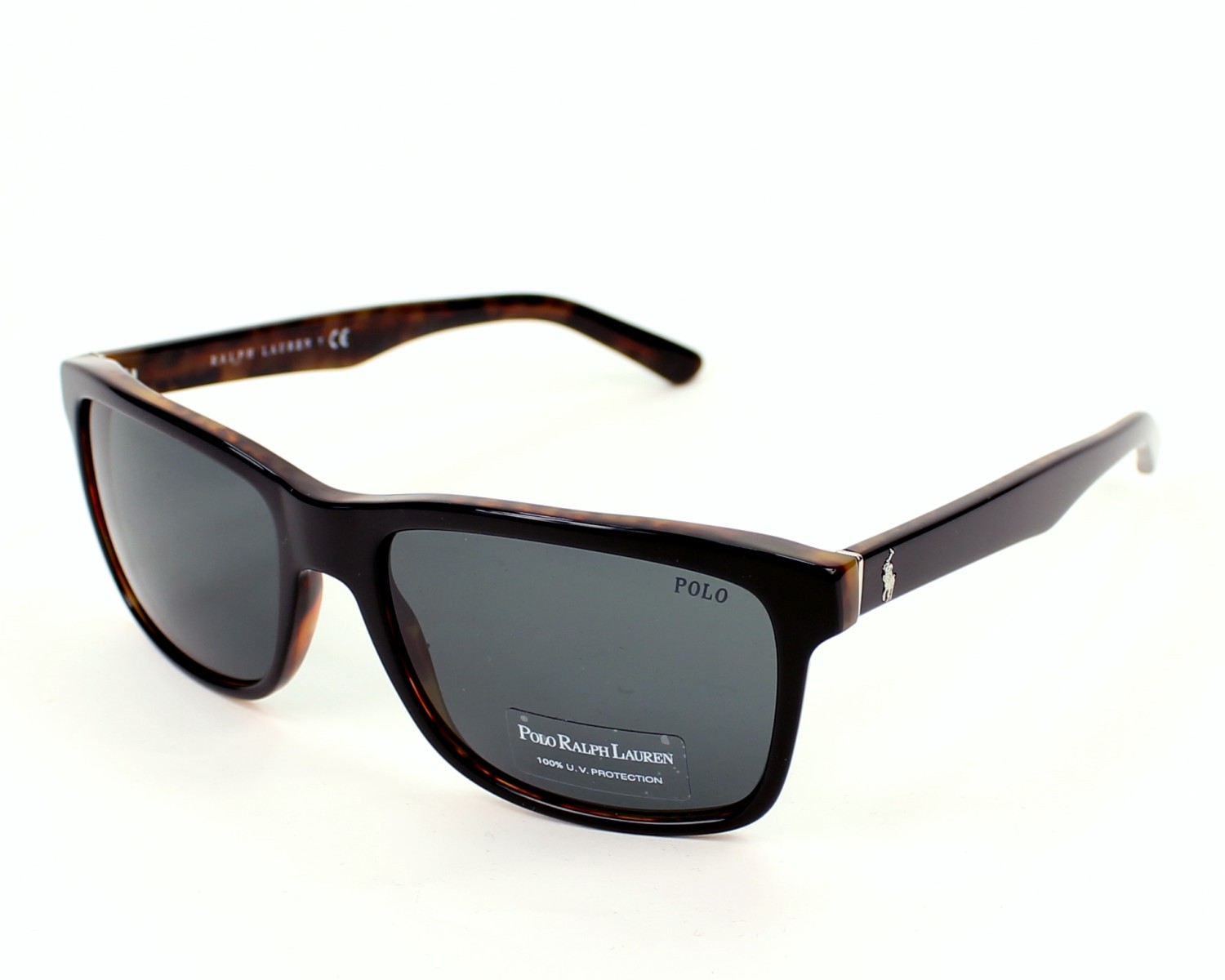 de soleil Polo Ralph Lauren PH4098 5260/87 Noir avec des verres Gris pour Hommes