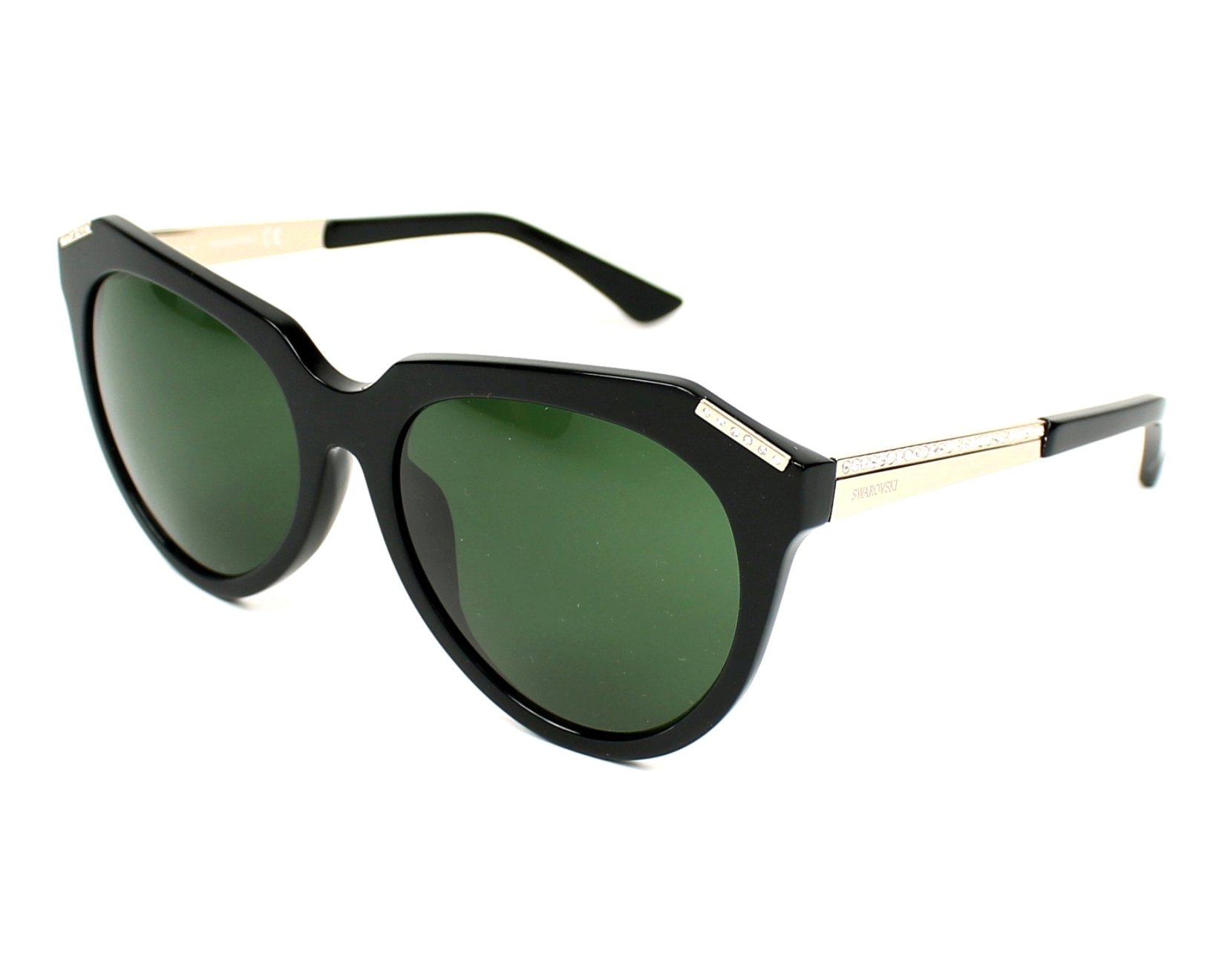 SWAROVSKI: Elegant Black and Gold Sunglasses Swarovski SK6002 1001/87 Sunglasses - US main image 3