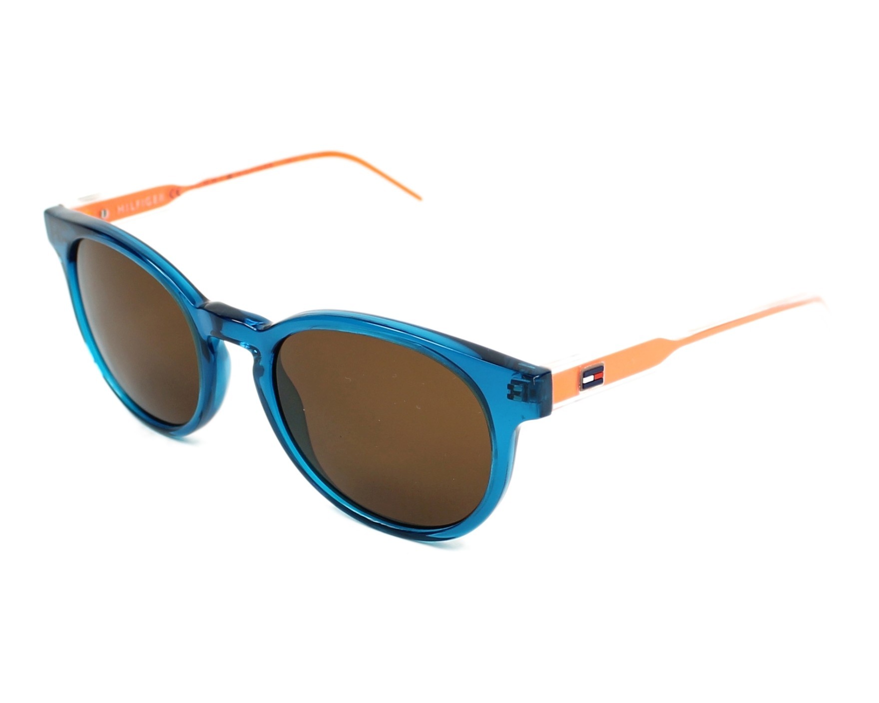 Tommy Hilfiger TH-1426-S Y55/9W 48-19 Turquoise Orange vue de profil