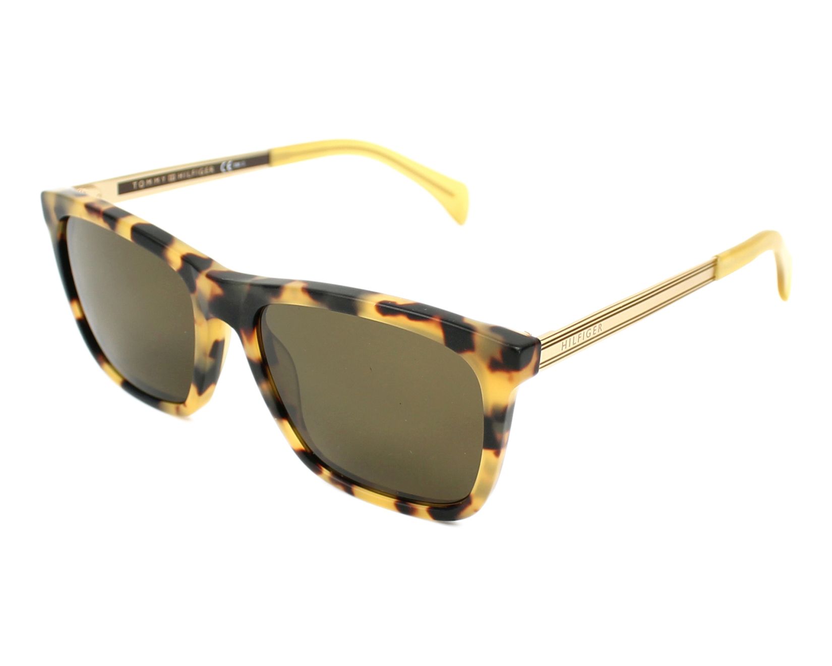 Tommy Hilfiger TH-1435-S H1I/EC 55-18 Havane Or vue de profil