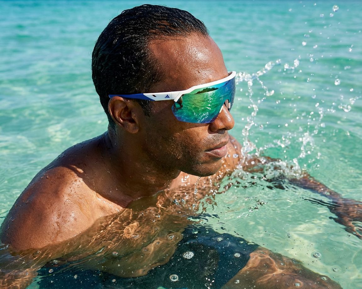 Adidas SP0093/S 21Q - Blanc Bleu vue 360 degr&eacute;s 9