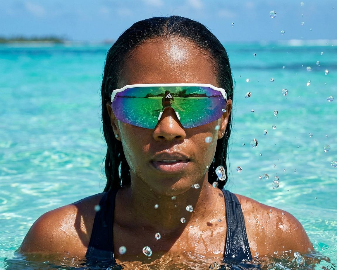 Adidas SP0093/S 21Q - Blanc Bleu vue 360 degr&eacute;s 10