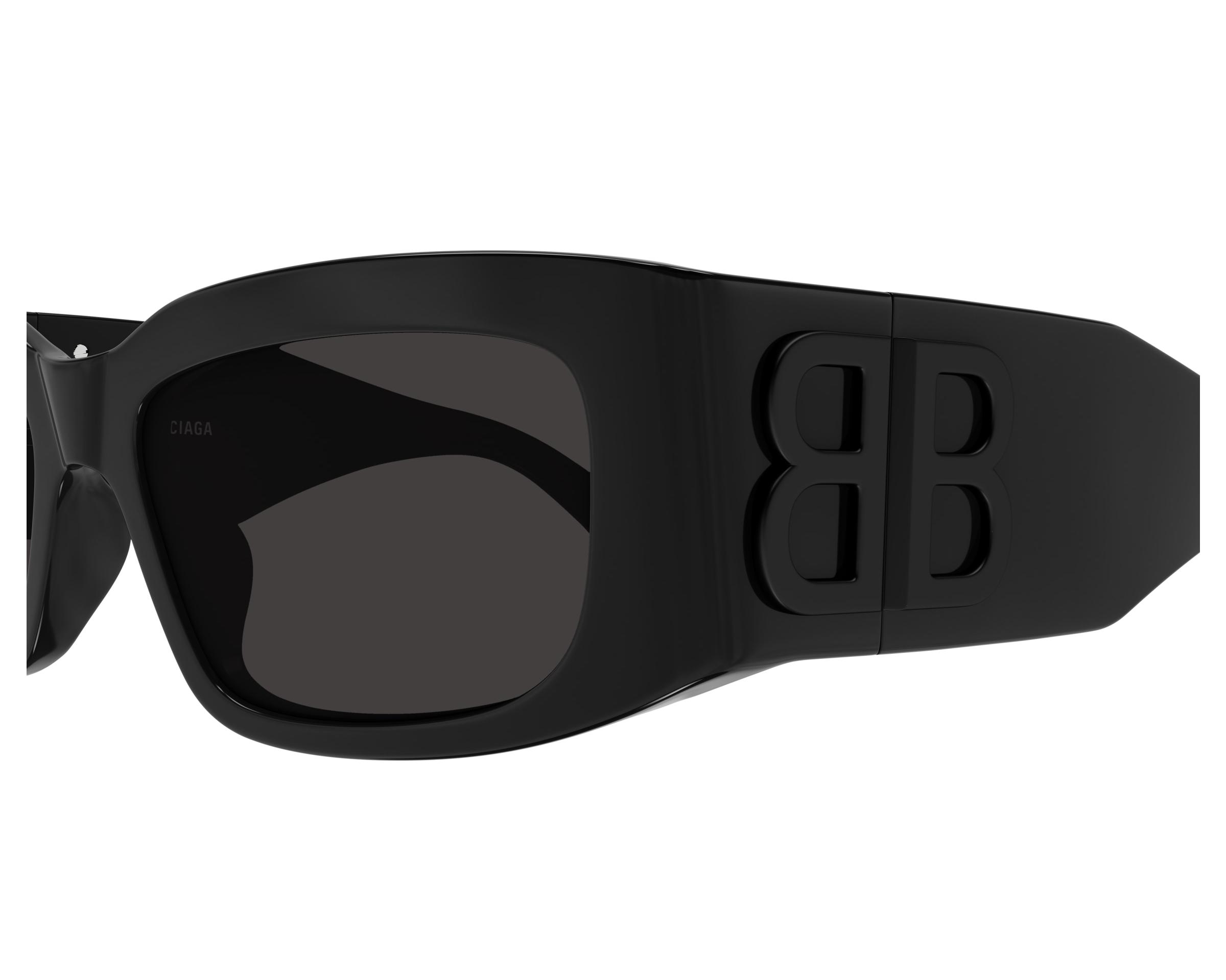 Balenciaga BB0360S 001 56-18 Black  vue de c&ocirc;t&eacute;