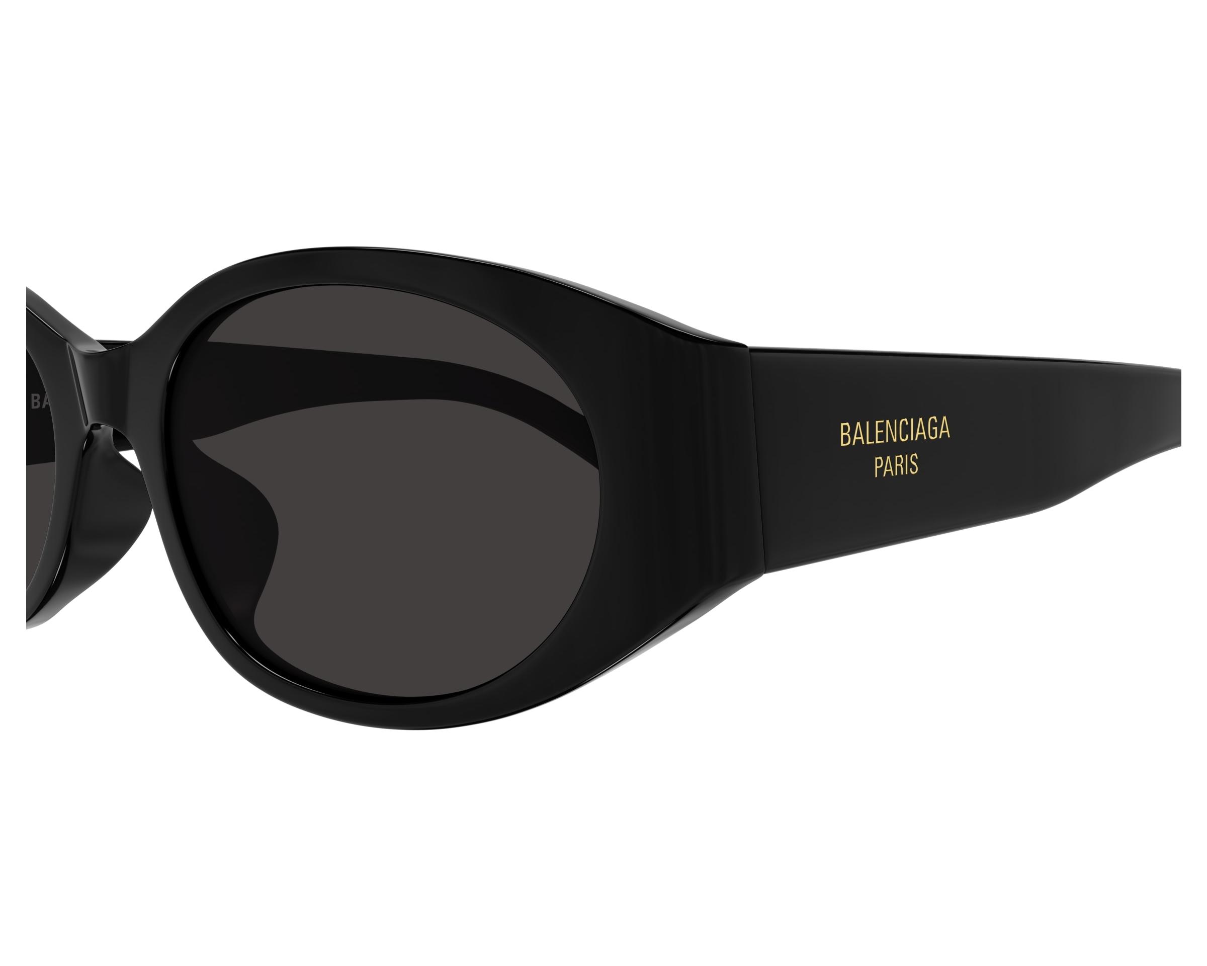 Balenciaga BB0369SK 001 55-20 Black  vue de c&ocirc;t&eacute;