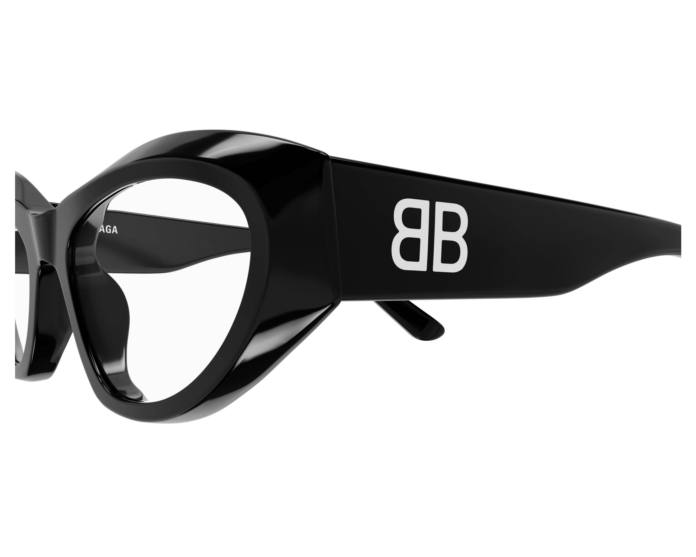 Balenciaga BB0400O 001 55-19 Noir  vue de c&ocirc;t&eacute;