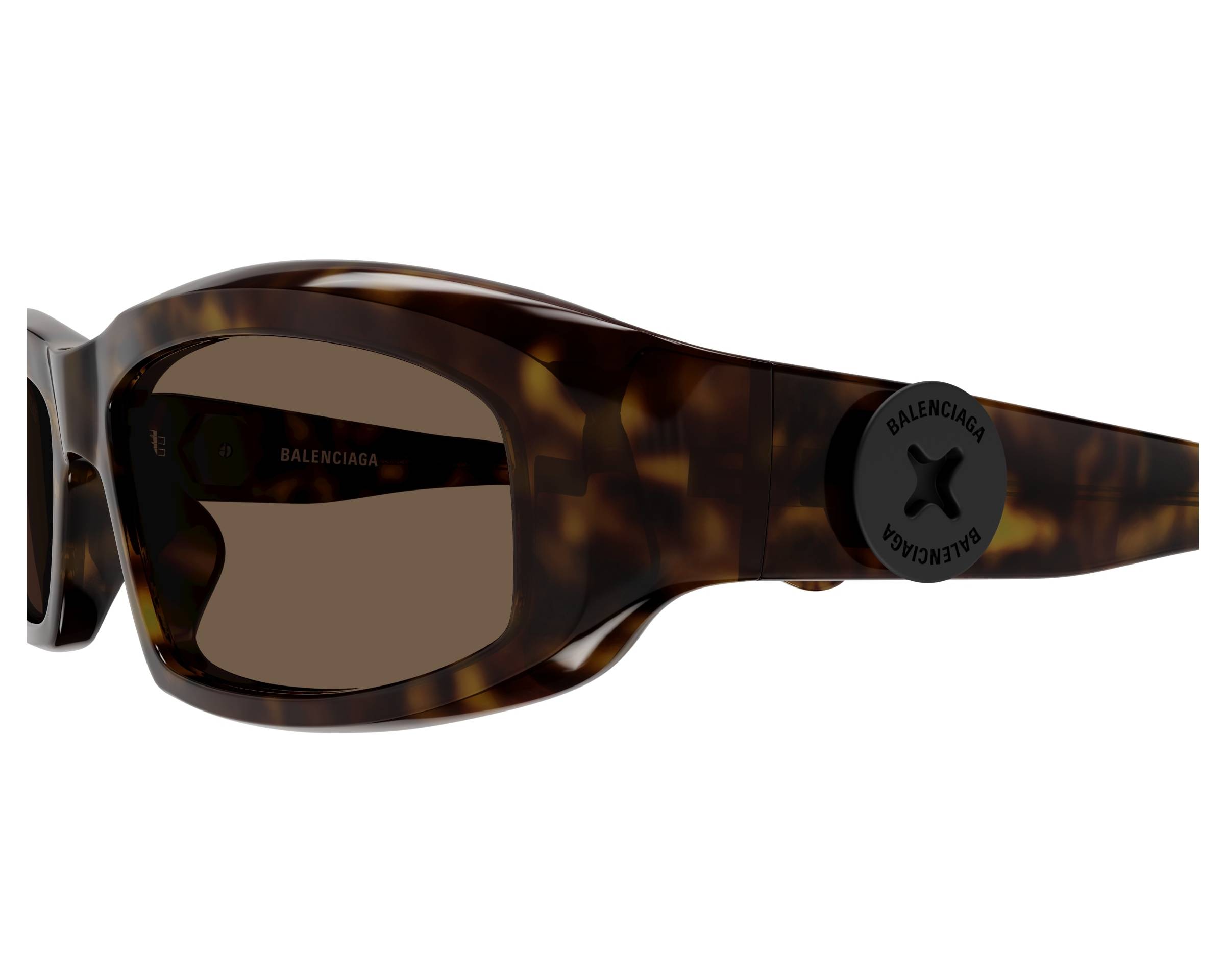 Balenciaga BB0408S 002 58-17 Havane  vue de profil