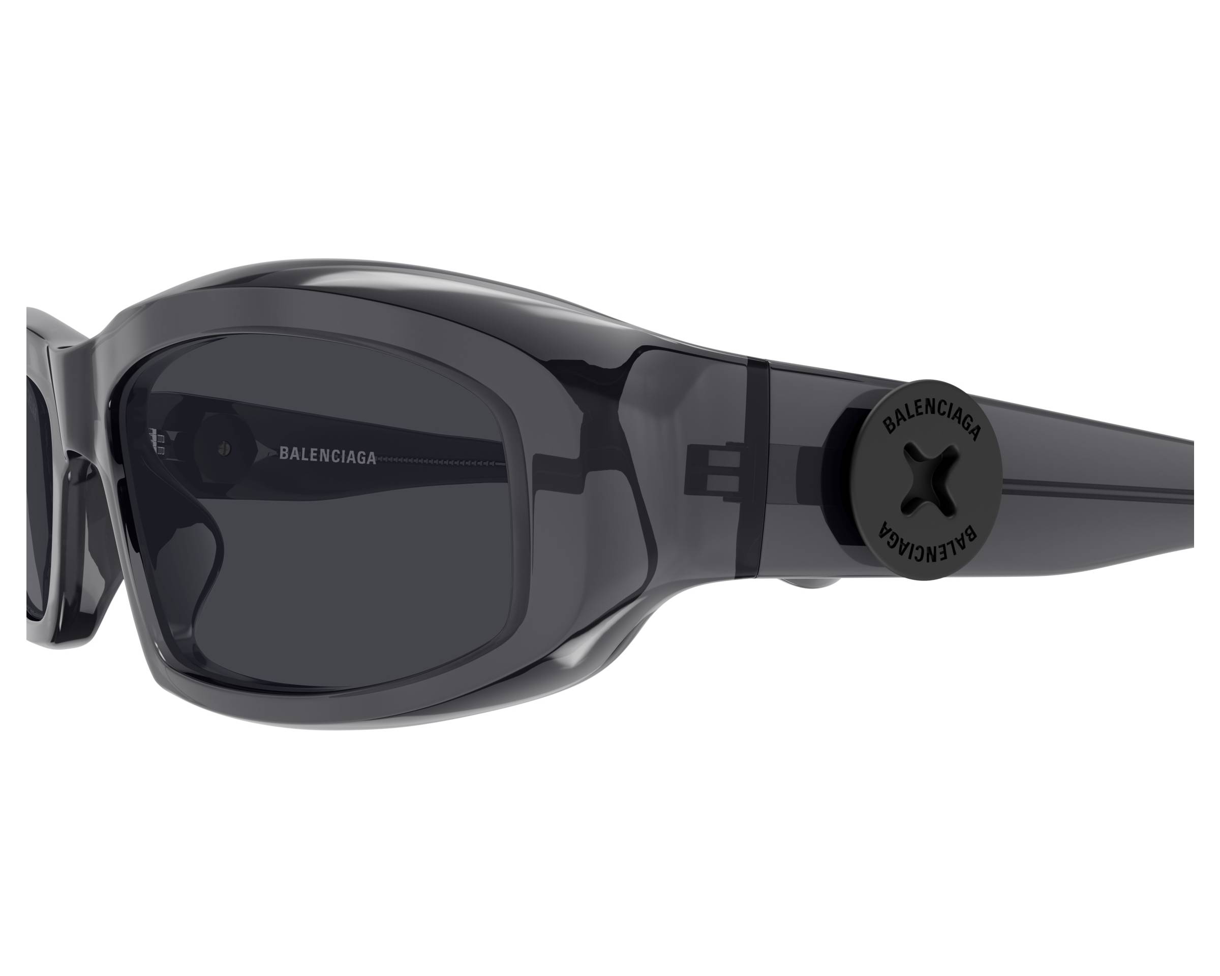 Balenciaga BB0408S 004 58-17 Gris  vue de profil