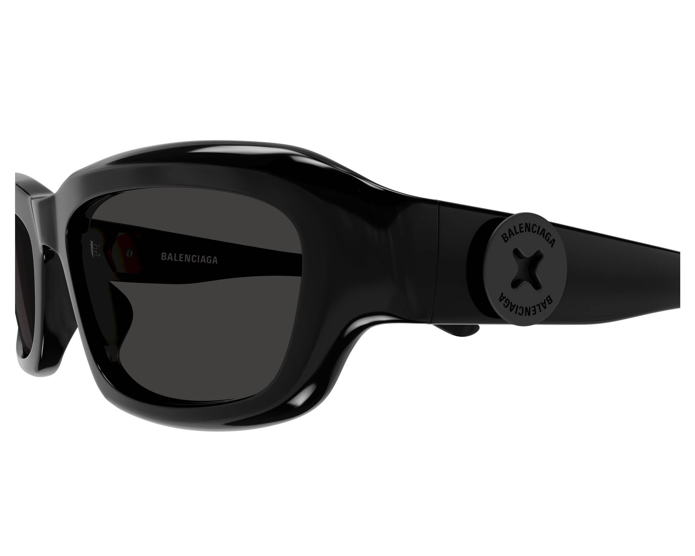 Balenciaga BB0409S 001 58-18 Noir  vue de profil