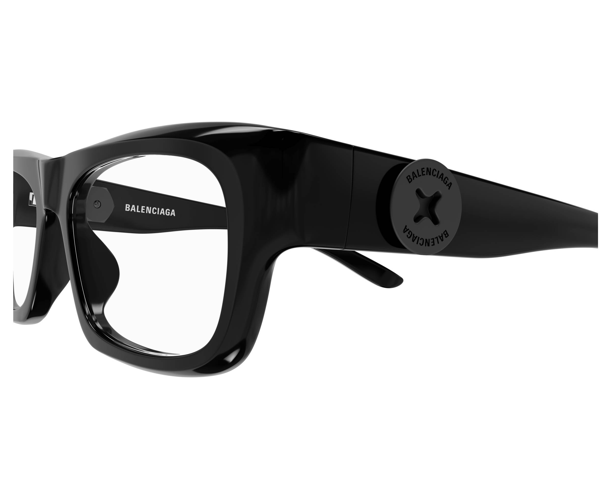 Balenciaga BB0410O 001 54-17 Black  vue de profil