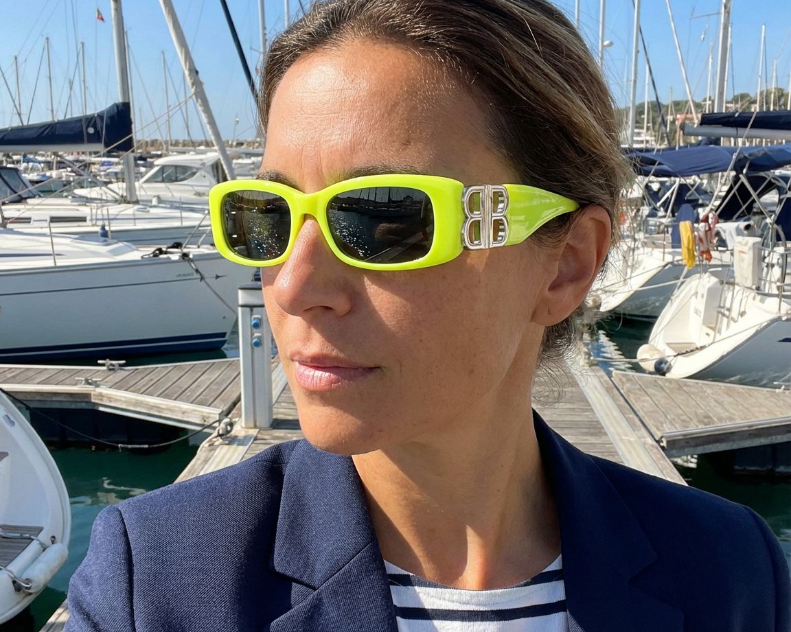 Balenciaga BB0096S 008 51-18 Jaune  autre vue